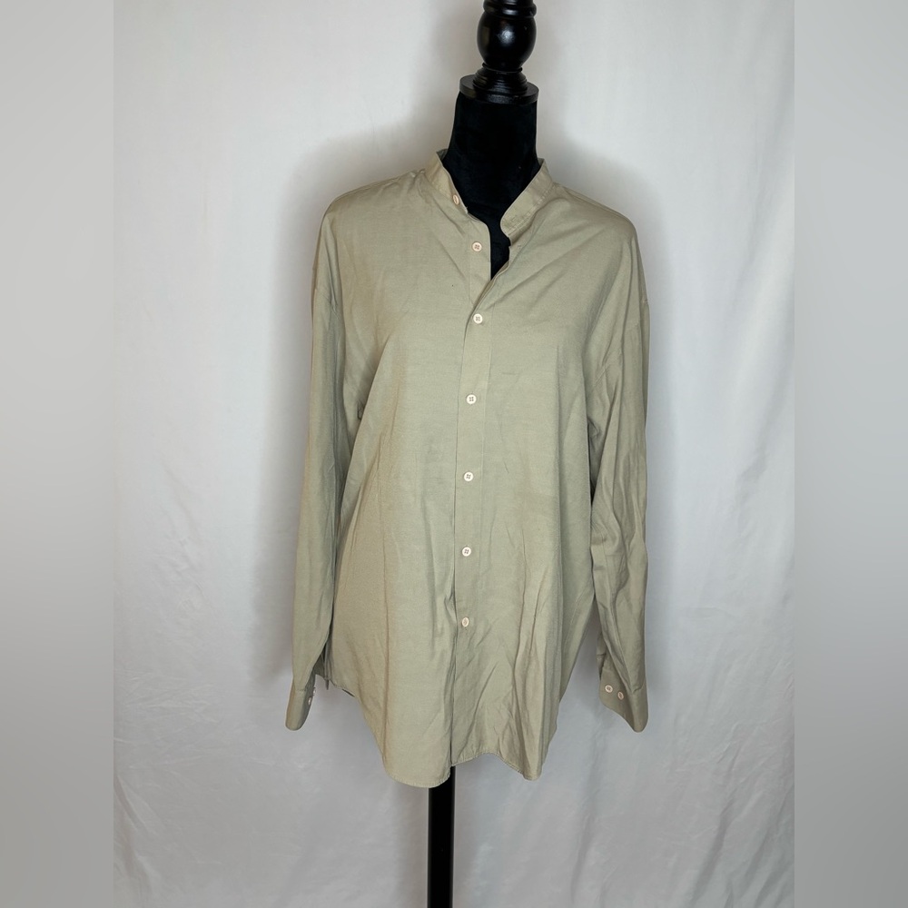 Pavo Lastrada Men's Casual Button Down Shirt - Beige